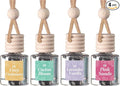 CE Craft Hanging Car Air Freshener, Fragrance Oil Diffuser with Essential Oils, Long Lasting Aromatherapy for Automobiles - 4 Pack, Floral