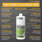 Unique RV Digest-It+, Extra-Strength RV Toilet Treatment - Liquifies Waste and All Brands of Toilet Paper - Odor Eliminator 32 oz (3-Pack)