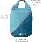 Kurgo Kibble Carrier - Portable Kibble Carrier - Compact Travel Storage - Dog Food Dry Bag - Camping Dog Storage - 5 lb Capacity - Coastal Blue