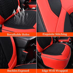 Coverado Seat Covers 4 Door Full Set for Jeep Wrangler, Waterproof Car Seat Covers for Truck Automotive Seat Covers Custom Fit for 2008-2012 Jeep Wrangler JK Seat Covers for Cars(Red)