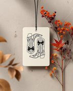 Retro Western Car Air Freshener 4 Pcs Coconut Scented, Cow Skull Cactus Ace Card Cowboy Car Accessories Mirror Decor for Women, Western Hanging Air Freshener for Cars Closet Drawer Books