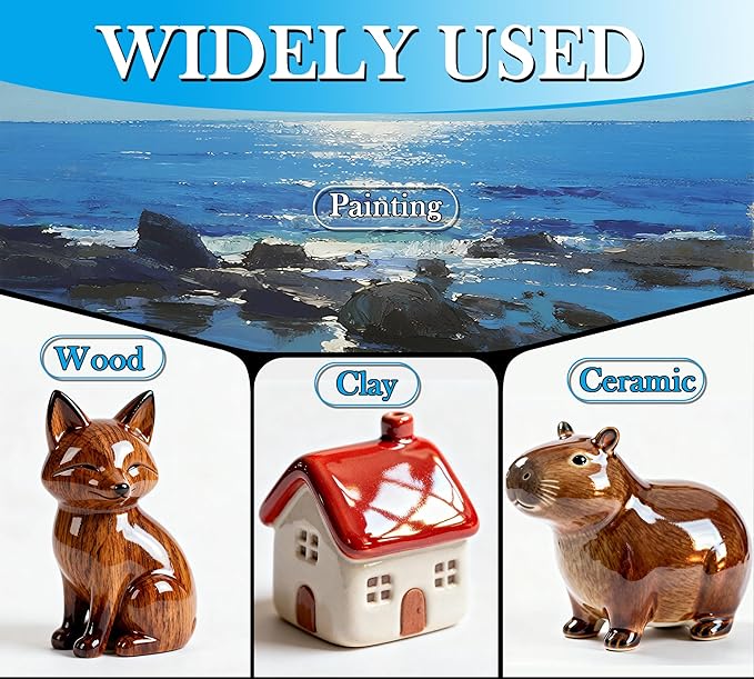 Air Dry Clay Glaze - 200ml/7oz Upgraded Ultra-Gloss Varnish Sealant, High Gloss Finish, Prevent Scratch Resistant, Yellowing, Waterproof - Clay Varnish for Pottery, Polymer Clay, Acrylic Painting