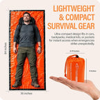 Primacare CB-3684 Emergency Sleeping Bag for Survival – Mylar Blanket/Tent Used for Emergencies, Camping, Hiking, Hunting, Marathons, Outdoors, and Perfect for Medical First Aid Supply Kits, Adult