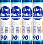 360 Sheets Sticky Lint Rollers Refills for 9.45'' Width Large Lint Roller, Floor Lint Roller Refills