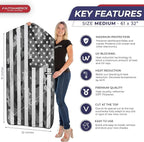 Autoamerics 1-Piece Windshield Sun Shade Gray Camo American Flag USA Design - Foldable Car Front Window Sunshade for Most Sedans SUV Truck - Blocks Max UV Rays and Keeps Your Vehicle Cool - Medium