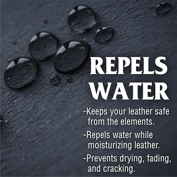 Cleaner and Conditioner - Safe for All Leather & Vinyl - Hydrate and Shine with Water-Repellent Protection for Couches, Car Interior, Shoes, and Bags (16 oz)
