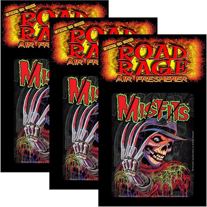 Road Rage Air Freshener - Vanilla Scent - Misfits Nightmare Fiend - 3 Pack