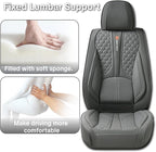 Gray Car Seat Covers for Ford Bronco Sport 2021-2025 Car Seat Cover, Leather, 5 Seats Full Set, with Lumbar Support, Anti-Slip, Beautify Interior, Beautify The Interior of Old Cars