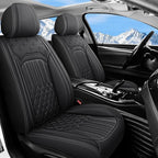 Car Seat Covers for Genesis GV70 2022-2025 2026, Full Set Premium Nappa Leather Waterproof Breathable Anti-Slip Airbag Compatible Car Seats Protector, Soft Car Interior Seats Cover (Black)