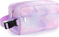 Small Insulated Snack Bag Lunch Bag for Kids Lunch Box for Women/Men, Collapsible [3L/5-Can] Reusable Lunch Bag Cooler Bag for Bottle with Handle Buckle for Work/School/Travel,Pink Starry Sky