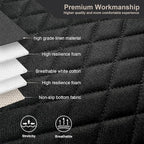 West Llama Linen Car Seat Covers,Bottom Seat Covers for Cars Include 2 Piece Front Driver Seat Pad Mat Universal Fits 90% Vehicles,SUVs,Cars,Sedans(2Piece-Black)