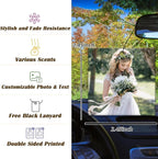 100Pcs Bulk Custom Logo Car Air Freshener, Wholesale Personalized Double Sided Car Air Fresheners, Printed Commercial Logo/Photo with Scented Air Freshener(100 Square)