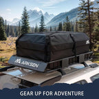 ARKSEN 54 x 34 x 6 Inch Universal Roof Rack with Extension, Cargo Net, 2 Straps, 150 LBS Heavy Duty Capacity Rooftop Cargo Basket for SUV, Truck, RV, Pickup