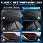 Plastic Restorer for Cars, Removes Yellowing & Dirt, Restores Shine & Gloss, Deep Nourishment & Long-Lasting Protection, Easy to Use, Affordable Automotive Plastic Care-150ml