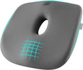 Skechers Seat Cushion Memory Foam,Donut Pillow Office Chair Cushion for Tailbone Pain Relief,Butt Pillow for Office Chair,Car seat Cushion,Long Sitting Office Workers,and Car Drivers,Grey