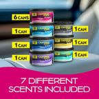 California Scents Can Air Freshener and Odor Neutralizer, Set of 12 Spillproof Cans for Home and Car, Assorted Scents, 1.5 Oz Each (Packaging May Vary)