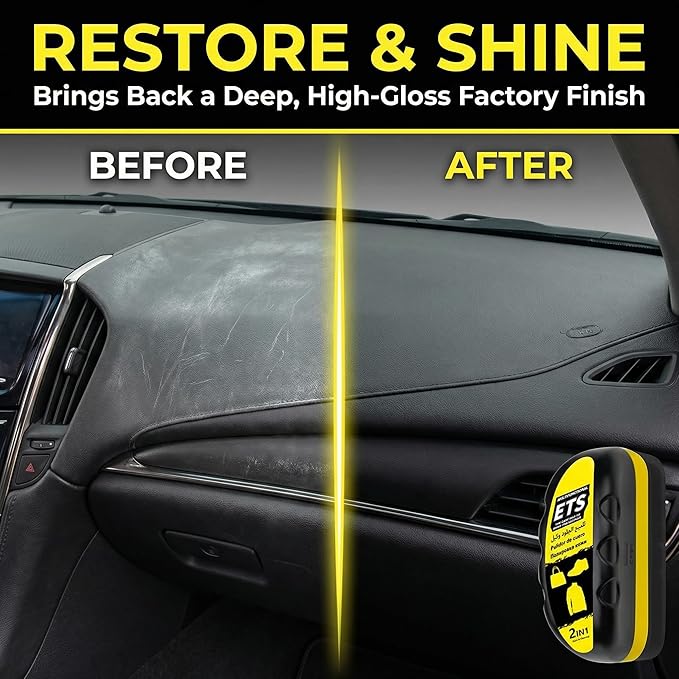 Car Interior Detailer Cleaner,UV Protection for Dashboard,Seat,Door Panel and Console,Safe on Leather,Vinyl and Plastic,Restore Color And Rejuvenate,Easy To Shine,Press Then Wipe Conditioner