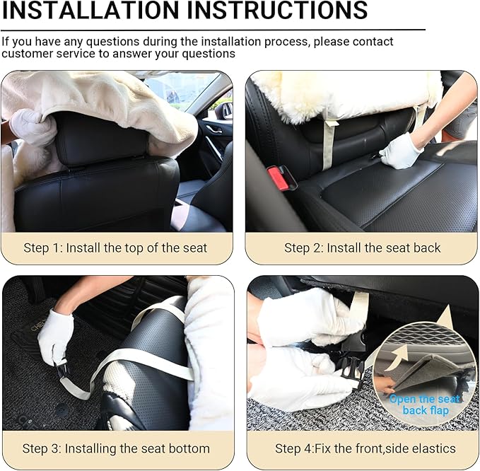 Aegis Cover Premium Australian Merino Sheepskin Car Seat Cover, Highback Easy-Install Universal Fit for SUV Truck Sedan Most Vehicles (FS-Cream)