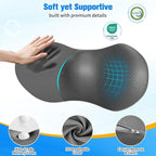 Lumbar Support Pillow for Office Chair - Memory Foam Lumbar Pillow with Detachable Strap & Breathable Cover, Ergonomic Back Support for Office Chair, Car, Bed Rest (Grey)