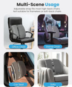COMFIER Heated Lumbar Support Pillow with Vibration Massage, Back Support Cushion for Office Chair, Adjustable Height up to 18.1 in – Thoughtful Gifts for Mom Dad Women Men