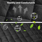 Rear Car Seat Mat,Universal Car Rear Seat Covers with Pockets,Bench Car Seat Cover Non-Slide Winter Pad,Auto Seat Protector Flocking Cloth Covers,Rear Car Seat Cover for Most 5-Seats Vehicle