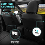 for Toyota RAV4 Seat Covers 2013 2014 2015 2016 2017 2018 RAV 4 XLE SE Limited Platinum Adventure (not for LE&Hybrid) - Custom Leather Car Seat Covers Full Set - BlackRed