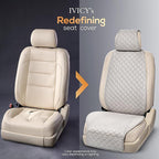 IVICY Faux Suede Front Car Seat Cover – Durable, Non-Slip Seat Protector for Cars – 1 Unit, Light Gray