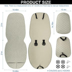 Linen Car Seat Covers for Cars, Front Car Seat Cover Protectors with Storage Bags, Anti-Slip & Soft Automotive Seat Cushion Universal Fit for Most Sedan, SUVs, Vehicles (Beige)