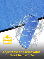 ZIMABLUE 1PC Waterproof Towel Car Seat Cover - 525g Heavy Duty 3-Layer Microfiber Sweat Protector for Bucket Seats - Non-Slip Machine Washable Universal Fit for Gym, Yoga, Beach, Pets & Outdoors-Blue