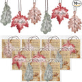 9 Sets Leaves Car Air Fresheners Bulk Maple Leaf Hanging Ornament Scented with Essential Oils Christmas Tree Decor for Men Women Coworkers Team Staff Office Car Party Supplies
