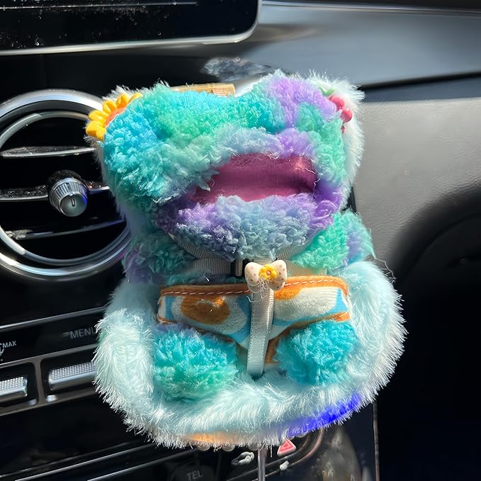 Car Air Freshener Vent Clip with Light Used for Jelly Cat Car Seat,Have A Seat Compatible with Fuggler Accessories (USB Type-Blue)