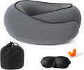 Travel Pillow for Headrest Memory Foam Neck Pillow Head Support Soft Pillow for Sleeping On Airplane Rest in Offices, Airplane Car and Home Use