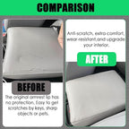 for Honda CRV 2017-2022 Center Console Cover - Vegan Leather Extra Soft Armrest Protector for Honda CR-V Interior Accessories 2017 2018 2019 2020 2021 2022（Gray）