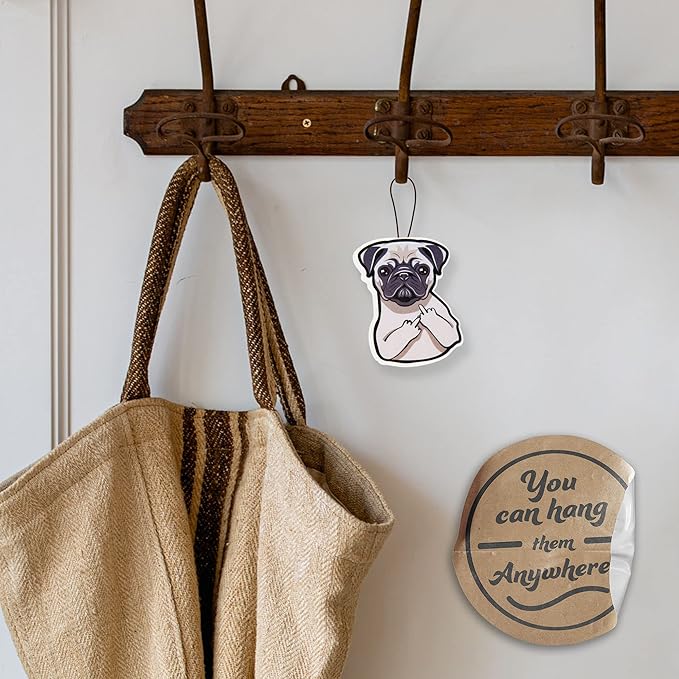 Air Freshener Scented With Essential Oils By Fresh Fresheners (Funny F Pug)