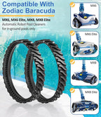 R0526100 Track Replacement Compatible with Zodiac Baracuda MX6 MX8 Elite Series Suction-Side In-ground Pool Cleaners, Heavy Duty Rubber Wheel Tire Belts (2-Pack)