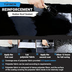 Rubber Liquid Waterproof Sealant, TUFINEIN 53oz/1.5kg Black Quick Drying Multi Surface Foundation Leak Repair - Roof Gutters Basement Sealer Waterproof - Indoor & Outdoor Flexible Rubber Paint