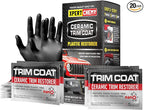 Ceramic Trim Coat Kit, Plastic Restorer for Cars Ceramic Coating Wipes to Lasting Over 230 Washes,The Ceramic Coating Helps Improve Optical Clarity On Clear Car Plastic