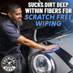 Chemical Guys Professional Grade Premium Microfiber Towels for Cars, Blue, 16" x 16", Ultra-Soft and Scratch-Free Car Detailing Cloths for Trucks, Motorcycles, and More - 12 Pack