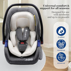 Innokids Head and Body Support Pillow Infant Car Seat Insert for Newborn to Toddler Stroller Cushion for Baby Shower Gifts (White)