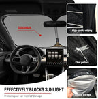 Foldable Car Sun Shade Windshield for Cars，SUV, Trucks, Sedan – Reflective UV Ray Blocker and Heat Shield with Storage Pouch, Pattern Sun Visor Cover, Car Interior Accessories Keep Vehicle Cool