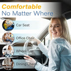 Car Seat Cushion, Ergonomic Memory Foam Car Cushion for Sciatica Pain Relief, Larger Driving Seat Pillow for Short Drivers on Long Drives - Butt Pillow for Truck, Office, Wheelchair - Classic Black