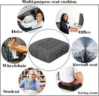 Super Thicken Car Seat Cushion for Adults-Car Booster Seat for Short Drivers-Increase The Field of View by 12cm/4.7in,Plush shell, breathable,with handle,easy to carry,for Cars,Office,Home（Dark Gray）