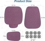 1 Pack Linen Car Seat Cover Front Seat Covers Soft & Breathable Front Premium Covers with Non-Slip Protector Universal Fits Most Automotive, Vans, SUVs, Trucks (1Pack Purple)