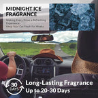 MUBYOK M538 Scented Car Vent Freshie Supplies Starter Kit,DIY 9 Car Air Fresheners with 250g Midnight Ice Aroma Beads,2 inch Circle Silicone Molds,Vent Clip,Glitter & CardStock