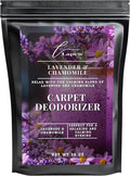 Lapew Lavender & Chamomile Carpet Deodorizer Powder - Pet Safe Freshener for Vacuuming | Scented Odor Eliminator for Home | 36 oz