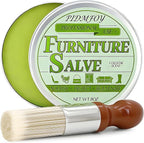 Furniture & Leather Repair Salve with Brush, Wood, Vinyl, Leather, Polisher, Cleaner and Conditioner for Furniture, Saddle, Moisturizer, Restorer for Car Seat, Couch, Shoe, Purse, Boot - 8oz