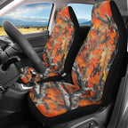 ELEQIN Orange Camo Hunting Car Seat Covers Two Front Only for Car, Automotive Interior Covers, Quick Setup Universal Fit Seat Covers for Car, Truck, SUV