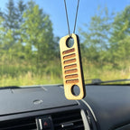 Arotags Offroad Wooden Car Air Freshener - Long Lasting Beach Bum Scent Diffuses for 365+ Days - Includes Hanging Mirror Diffuser and Fragrance Oil - 100% American Made