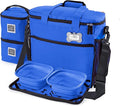 Mobile Dog Gear Week Away Airline Approved Dog Travel Bag (15"x7"x14", Blue) - Includes 2 Pet Food Storage Containers + 2 Collapsible Dog Water Bowls
