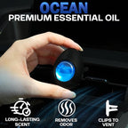 Air Jungles Car Air Freshener Vent Clip 3 Count (Pack of 2), Ocean Scent, 4 ml Each, Long-Lasting Car Odor Eliminator, Easy Clip-On Design, Up to 180 Days Freshness for Cars, Trucks, and SUVs